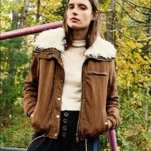 Free People Extreme sherpa jacket size S